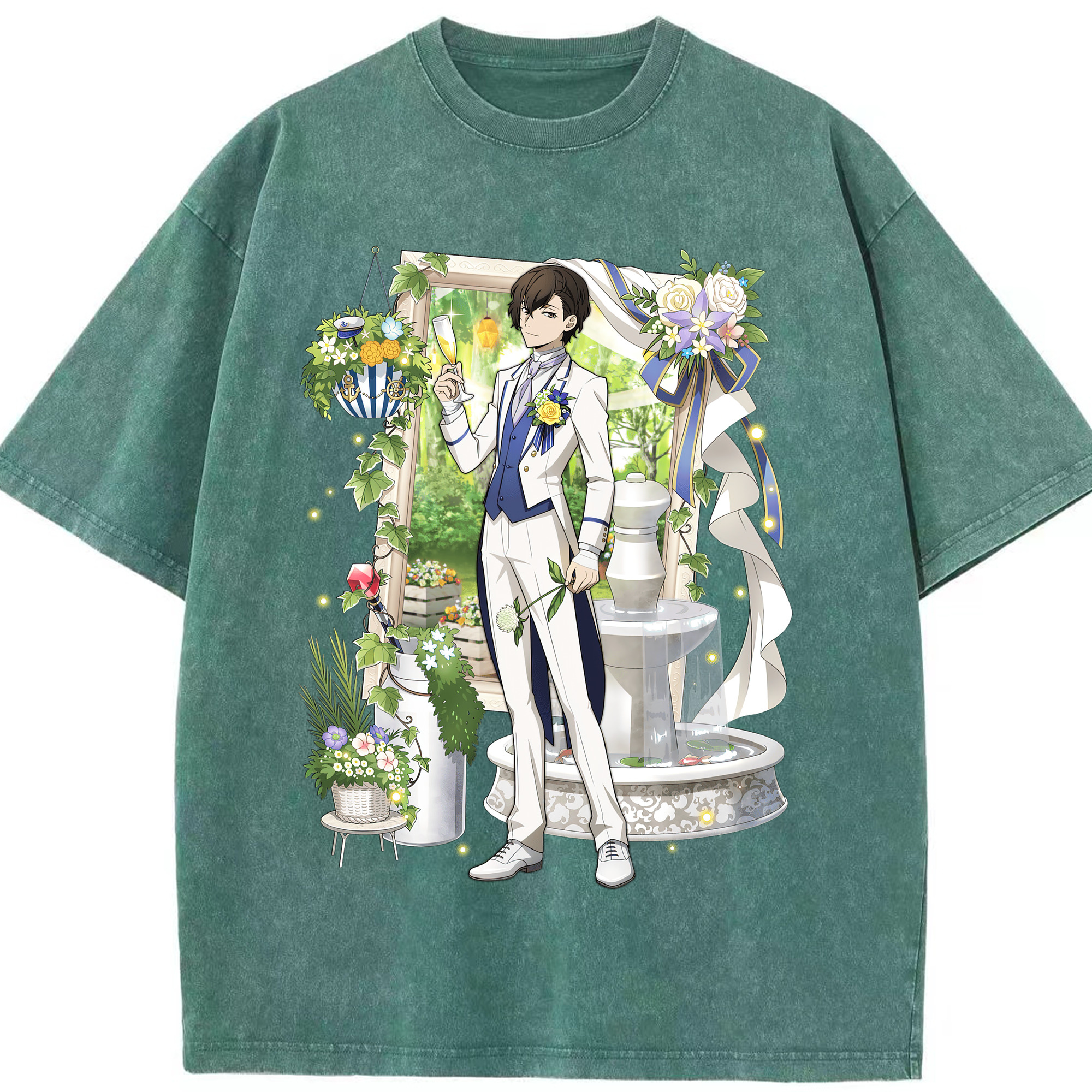 （画像用） 文豪ストレイドッグス Bungo Stray Dogs 綿100% ヴィンテージ風 半袖Tシャツ（フロントプリント）